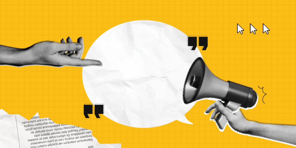 Conceptual illustration representing how messages are amplified and interpreted